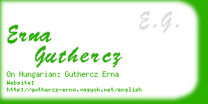 erna guthercz business card